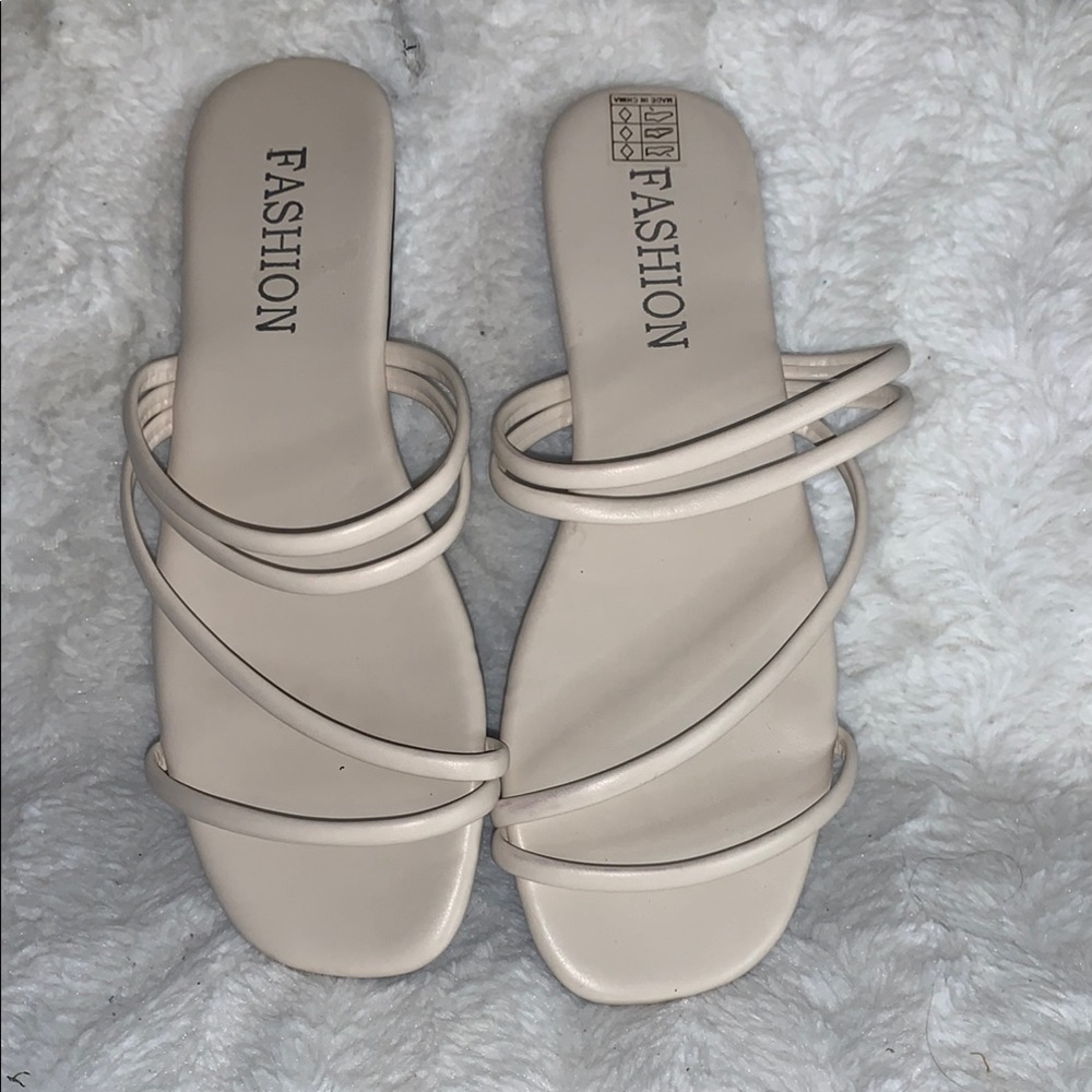 New Beige Strappy Women's Sandals